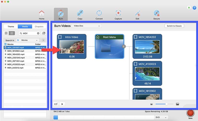 How to create a disc with customized menus on macOS Big Sur