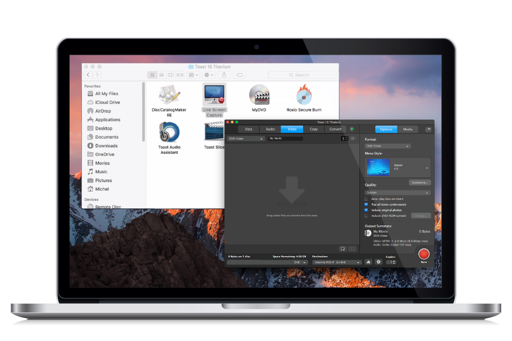 toast burn dvd mac